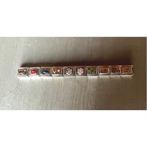 Boxing IF Composition Italian Charm Bracelet 3.5in Stainless Steel 10 Link